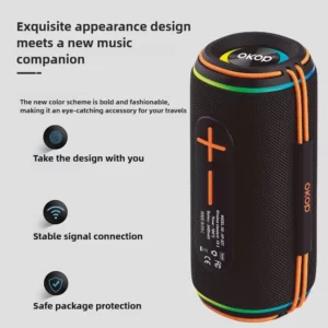 OKOPwireless Bluetoothspeaker Outdoor Portable Heavy Bass Stereo High-power Dual Speaker Subwoofer Camping Party TF USB 블루투스 스피커 - Image 5