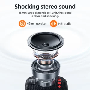HOCO HC35 Outdoor Riding Bluetooth 5.4 Speaker Wireless Mini Audio Music Player Supports Bluetooth Playback FM TF Card USB Flash - Image 3