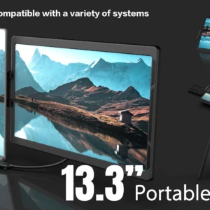 13.3inch Portable Monitor - FHD Laptop Second Expansion Screen For Switch/Phone/Tablet,USB-C HDMI-Compatible,Rotatable Display - Image 7