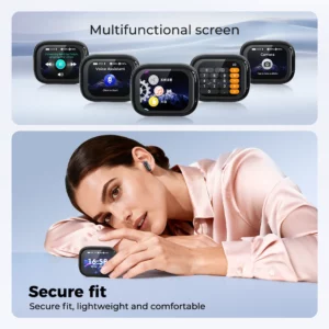 Full HD LCD Display Wireless Bluetooth Earphones HTC NE68 Music Earbuds 30 hour Battery Life Pure Bass Sound Clear Comfortable - Image 5