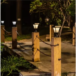 Outdoor Solar LED Post Lamp IP55 Waterproof Garden Fence Light Yard Pillar Lights Gate Fence Wall Courtyard Cottage Solar Lamp - Image 3