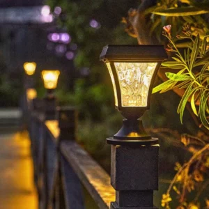 Outdoor Solar LED Post Lamp IP55 Waterproof Garden Fence Light Yard Pillar Lights Gate Fence Wall Courtyard Cottage Solar Lamp - Image 4