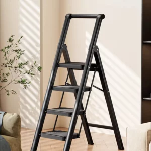 ‌Heavy Duty Folding Ladder - Multi-Purpose Step Stool, Thickened A-Frame Ladder, Indoor Home Utility Ladder, Compact Space Saver - Image 4