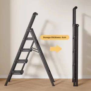 ‌Heavy Duty Folding Ladder - Multi-Purpose Step Stool, Thickened A-Frame Ladder, Indoor Home Utility Ladder, Compact Space Saver - Image 5