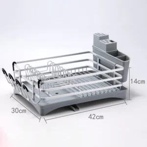 Multifunctional Aluminum Kitchen Drying Dish Rack,Sink Drain Knives Holder,Cutlery Storage Box,Plate and Bowl Organizer,Accessor - Image 3
