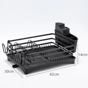Multifunctional Aluminum Kitchen Drying Dish Rack,Sink Drain Knives Holder,Cutlery Storage Box,Plate and Bowl Organizer,Accessor - Image 4