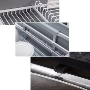 Multifunctional Aluminum Kitchen Drying Dish Rack,Sink Drain Knives Holder,Cutlery Storage Box,Plate and Bowl Organizer,Accessor - Image 5