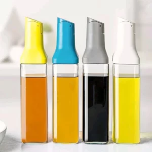 500ml Glass Oil Bottle Opening And Closing Olive Oil Condiment Container Household Kitchen Square Leak-Proof Dispenser Bottle - Image 2