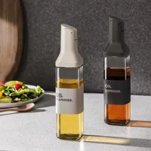500ml Glass Oil Bottle Opening And Closing Olive Oil Condiment Container Household Kitchen Square Leak-Proof Dispenser Bottle - Image 4