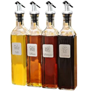 Transparent Glass Automatic Opening Closing Nozzle Oil Bottle Leakproof Household Kitchen Soy Sauce Vinegar Pot Seasoning Bottle - Image 2