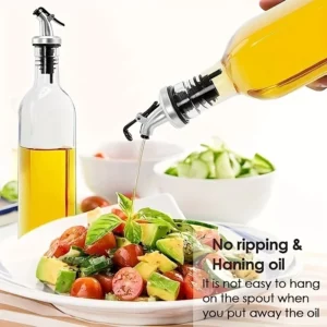 Transparent Glass Automatic Opening Closing Nozzle Oil Bottle Leakproof Household Kitchen Soy Sauce Vinegar Pot Seasoning Bottle - Image 3