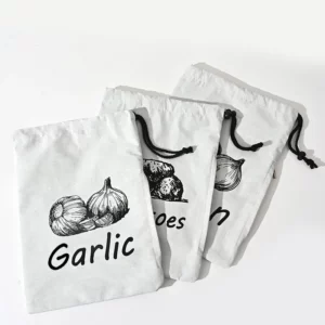 Garlic Onion Fruit Drawstring Bags with Releasing Buckle Zipper for Kitchen Vegetable Classification Storage Non-Woven Bags Drop - Image 4