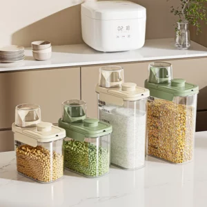 Kitchen Cereal Storage Container Transparent Food Storage Boxes Multi-Purpose Oatmeal Cereal Noodle Flour Storage Container Home - Image 7
