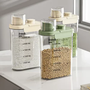 Kitchen Cereal Storage Container Transparent Food Storage Boxes Multi-Purpose Oatmeal Cereal Noodle Flour Storage Container Home - Image 6