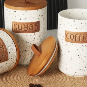 Ceramic Airtight Coffee Bean Jar Food Grade Moisture Proof Canister Kitchen Countertop For Coffee Lovers Christmas Gift Elegant - Image 4