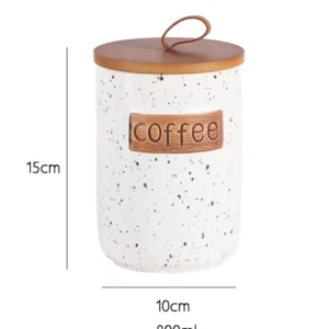 Ceramic Airtight Coffee Bean Jar Food Grade Moisture Proof Canister Kitchen Countertop For Coffee Lovers Christmas Gift Elegant - Image 5