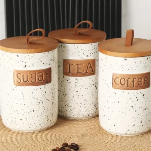 Ceramic Airtight Coffee Bean Jar Food Grade Moisture Proof Canister Kitchen Countertop For Coffee Lovers Christmas Gift Elegant - Image 6