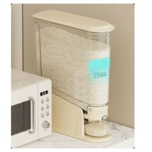 Kitchen Airtight Grain Dispenser Large Capacity Rice Storage Dispenser Container10kg 5kg Transparent Grain Storage Bin - Image 5