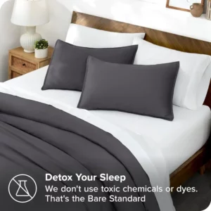 3pcs Lyocell Bamboo Fiber Duvet Cover Set,Luxury Solid Summer Silky Cooling Bedding Set(no Sheet),Single Quilt Cover+Pillowcases - Image 6