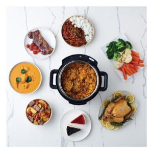 nutricook Electric Pressure Cooker, 6 Liters, Smart Pot 2,9 In 1 Rice Cooker, Slow Cooker, Steamer, Sauté Pot, Yogurt Maker & More, 12 Smart Programs With New Smart Lid, 2 Years Warranty 6 L 1000 W NC-SP204K Black - Image 4
