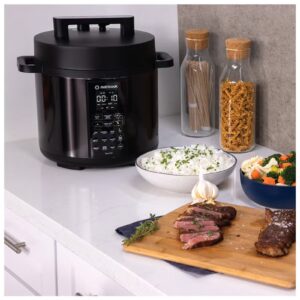 nutricook Electric Pressure Cooker, 6 Liters, Smart Pot 2,9 In 1 Rice Cooker, Slow Cooker, Steamer, Sauté Pot, Yogurt Maker & More, 12 Smart Programs With New Smart Lid, 2 Years Warranty 6 L 1000 W NC-SP204K Black - Image 6