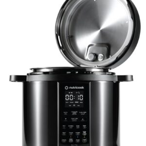 nutricook Electric Pressure Cooker, 6 Liters, Smart Pot 2,9 In 1 Rice Cooker, Slow Cooker, Steamer, Sauté Pot, Yogurt Maker & More, 12 Smart Programs With New Smart Lid, 2 Years Warranty 6 L 1000 W NC-SP204K Black - Image 9