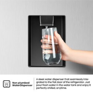 Hisense Gross 869L/Net 637L Side By Side Refrigerator Fridge RS3N668SMI3, Non Plumbed Water Despenser, Multi Air Flow, Super Freeze, Super Cool, Dual Temp Control Zone, Durable Inverter RS3N668SMI3 Silver - Image 4
