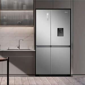 Hisense Gross 869L/Net 637L Side By Side Refrigerator Fridge RS3N668SMI3, Non Plumbed Water Despenser, Multi Air Flow, Super Freeze, Super Cool, Dual Temp Control Zone, Durable Inverter RS3N668SMI3 Silver - Image 8