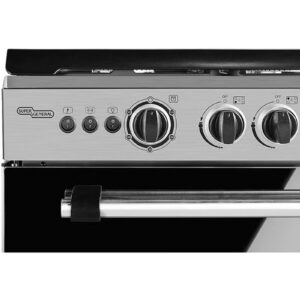 SUPER GENERAL 5 Burner Gas Cooker 90 x 60 Cm, Gas Oven With Thermostat, Rotisserie, Full Safety, Auto Ignition SGC901FS Silver/Black - Image 4