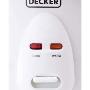 BLACK+DECKER Rice Cooker, Removable NonStick Aluminum Bowl, Steaming Tray, Water Level Indicator, Glass Lid with Cool Touch, Cook and Warm Functions, 220-240V, 0.6 L 350 W RC650-B5 White - Image 3
