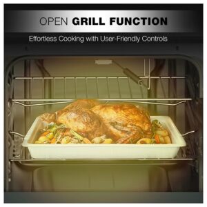NIKAI 60x60cm Freestanding Cooker | Full Gas Cooking Range with 4 Gas Burners | Cast Iron Pan Support | Separate Knob for Oven Grill | Automatic Ignition & Full Safety – U6062FS/U6064FSA Silver - Image 4