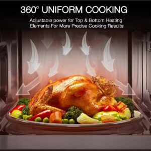 NIKAI Microwave Oven With Defrost Function, 5 Power Levels, 0-35 Mins Timer, Cooking End Singnal, Manual Control, Convenient Pull Hand Door 20 L 700 W NMO616N1 Black - Image 3