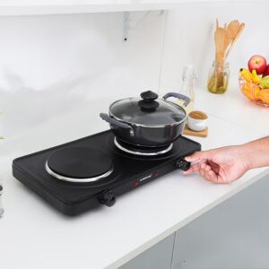 Olsenmark Electric Double Hot Plate 2000 W OMHP2034Y Black - Image 6