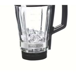 BLACK+DECKER High-Speed Premium Blender, Durable Glass Jar, Powerful Motor, 3 Speed Settings, Pulse Function, Ice Crushing Capability, Easy Clean Design, 1.75 L 700 W BX650G-B5 Black/Silver - Image 4