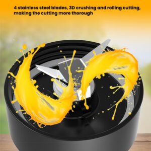 SONASHI 500W Portable Sports Blender & Smoothie Maker | with non Slip Grip Sports Bottle | 400 ML + 570 ML | One-Touch Button Smoothie Maker with 1 x 400ML, 1 x 570ML Sports Bottle, Stainless Steel Housing | Kitchen Appliance SB-184 Black/Silver/Clear 570 ml 500 W SB-184 Black/Silver/Clear - Image 4