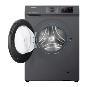 Hisense 7Kg Front Loading Washing Machine, 1200RPM, 15 Wash Programs, Steam Wash, Quick Wash, Drum Clean, Delay End, Self-Diagnostic fault Finding, 7 kg WFVB7012MT Titanium - Image 5