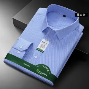 New Quality Anti-Wrinkle Men Shirt Long Sleeves Dress Shirts For Men Slim Fit Camisa Social Business White Office Shirt 4XL 5XL - Image 3