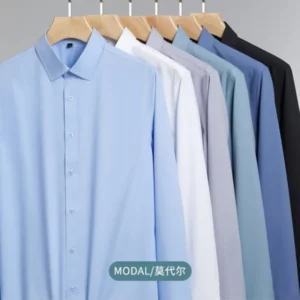 New Quality Anti-Wrinkle Men Shirt Long Sleeves Dress Shirts For Men Slim Fit Camisa Social Business White Office Shirt 4XL 5XL - Image 6