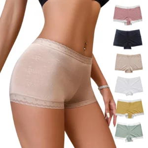 Trendy Anti Wrinkle Mid Waist Thin Breathable Ladies Boxer Briefs Multiple Colors Stretchy Fashionable Lightweight ﻿ - Image 6