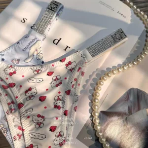 Sexy Thong Hello Kitty Panties Kawaii Cute Cartoon Underwear Women Ice Silk Briefs Girl Gift Underpants - Image 5