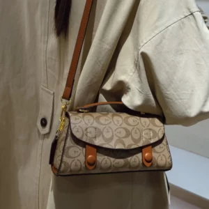 High-end small handbag for women, 2025 new style, fashionable and retro Boston bag, with elegant print, single shoulder crossbod - Image 5