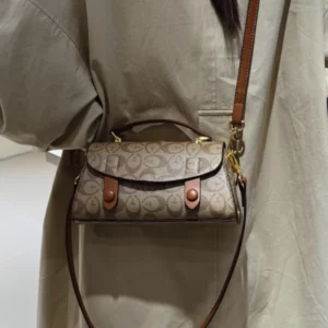 High-end small handbag for women, 2025 new style, fashionable and retro Boston bag, with elegant print, single shoulder crossbod - Image 6
