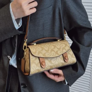 High-end small handbag for women, 2025 new style, fashionable and retro Boston bag, with elegant print, single shoulder crossbod - Image 9