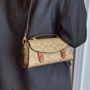 High-end small handbag for women, 2025 new style, fashionable and retro Boston bag, with elegant print, single shoulder crossbod - Image 8