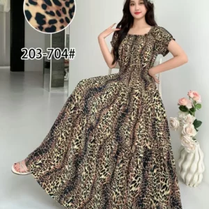 THHONE Vestidos Robe Maxi Long Dress Women Summer Indian Clothes Bohemian Cotton Linen Floral Short Sleeve Korean Style Casual - Image 4