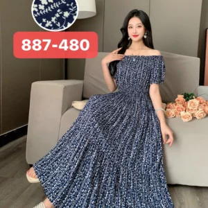 THHONE Vestidos Robe Maxi Long Dress Women Summer Indian Clothes Bohemian Cotton Linen Floral Short Sleeve Korean Style Casual - Image 6