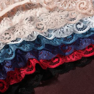 3PCS Sexy Flower Lace Low-Rise Briefs for Women Solid Color Bowknot Underwear Mesh Hollow Breathable Panties - Image 6