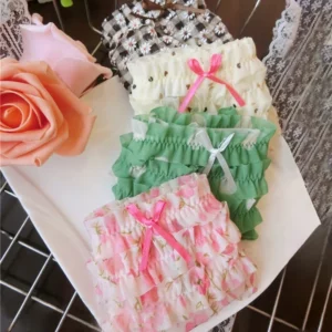 Sweet Woman Panties Cake Layer Lace Briefs Polka Dot Flower Pattern Mesh Breathable Cozy Underpant Female Low Waist Panties - Image 4