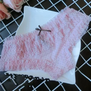 Sweet Woman Panties Cake Layer Lace Briefs Polka Dot Flower Pattern Mesh Breathable Cozy Underpant Female Low Waist Panties - Image 6