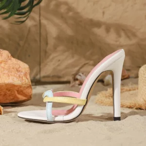 Eilyken Summer Open Toe Slippers Women Sexy Narrow Band Thin Heels Stripper Ladies Slides Shoes Zapatos De Mujer - Image 5